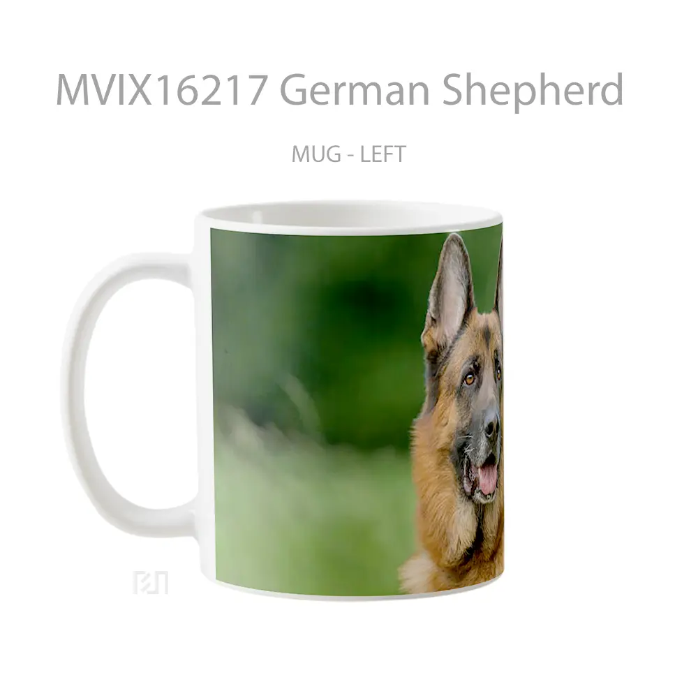 Mug German Shepherd Full Wrap Lanscape - All-side / Desain