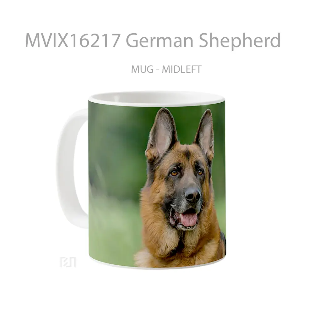 Mug German Shepherd Full Wrap Lanscape - All-side / Desain