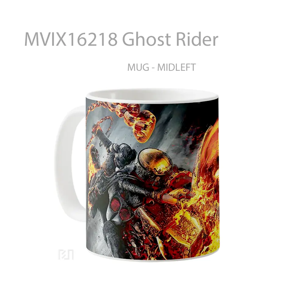 Mug Ghost Rider Full Wrap Lanscape - All-side / Desain