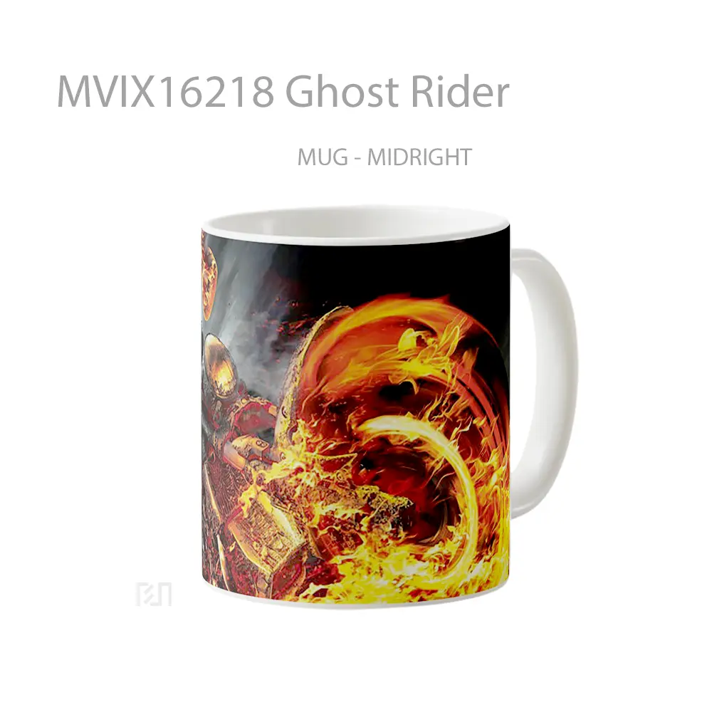 Mug Ghost Rider Full Wrap Lanscape - All-side / Desain