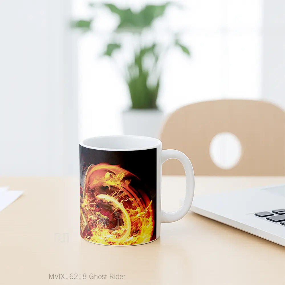 Mug Ghost Rider Full Wrap Lanscape - All-side / Desain