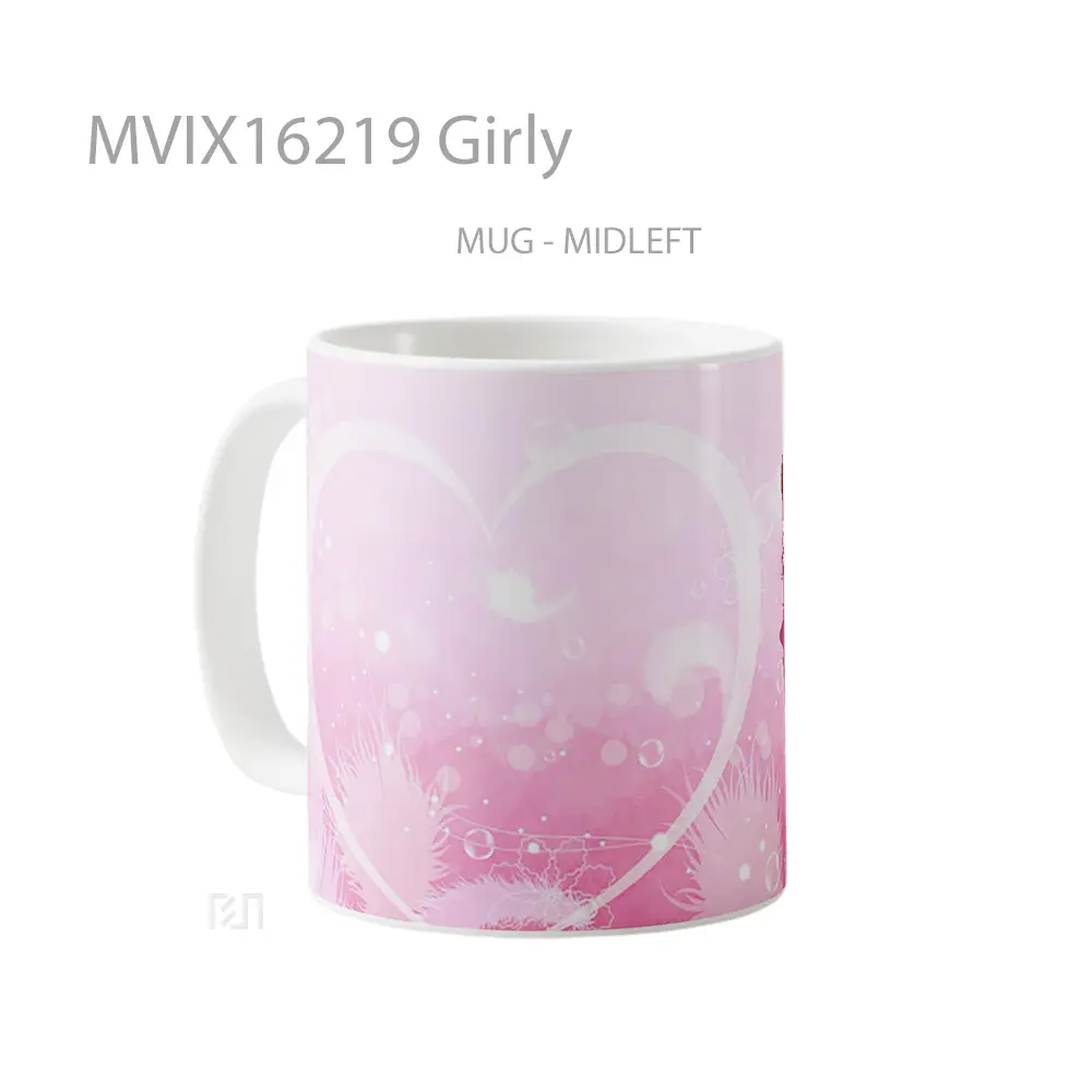 Mug Girly Full Wrap Lanscape - All-side / Desain