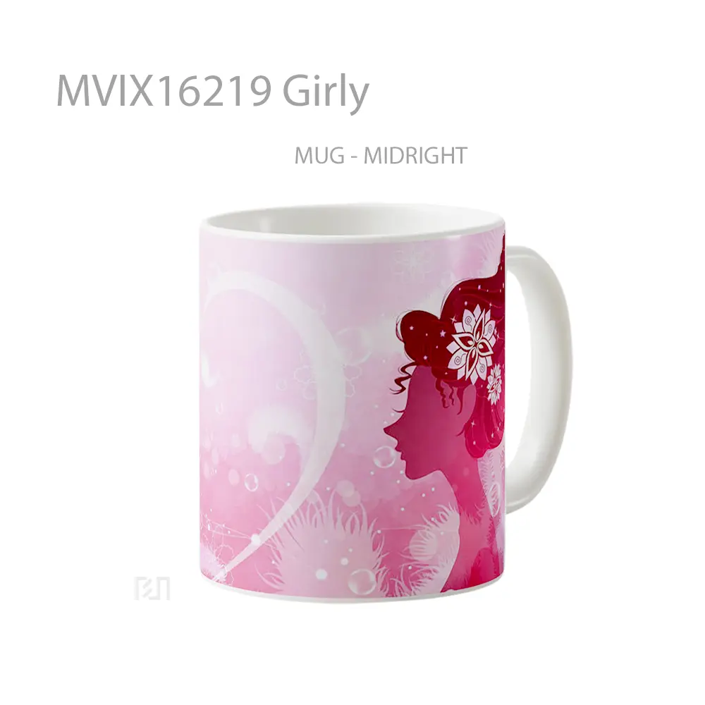 Mug Girly Full Wrap Lanscape - All-side / Desain
