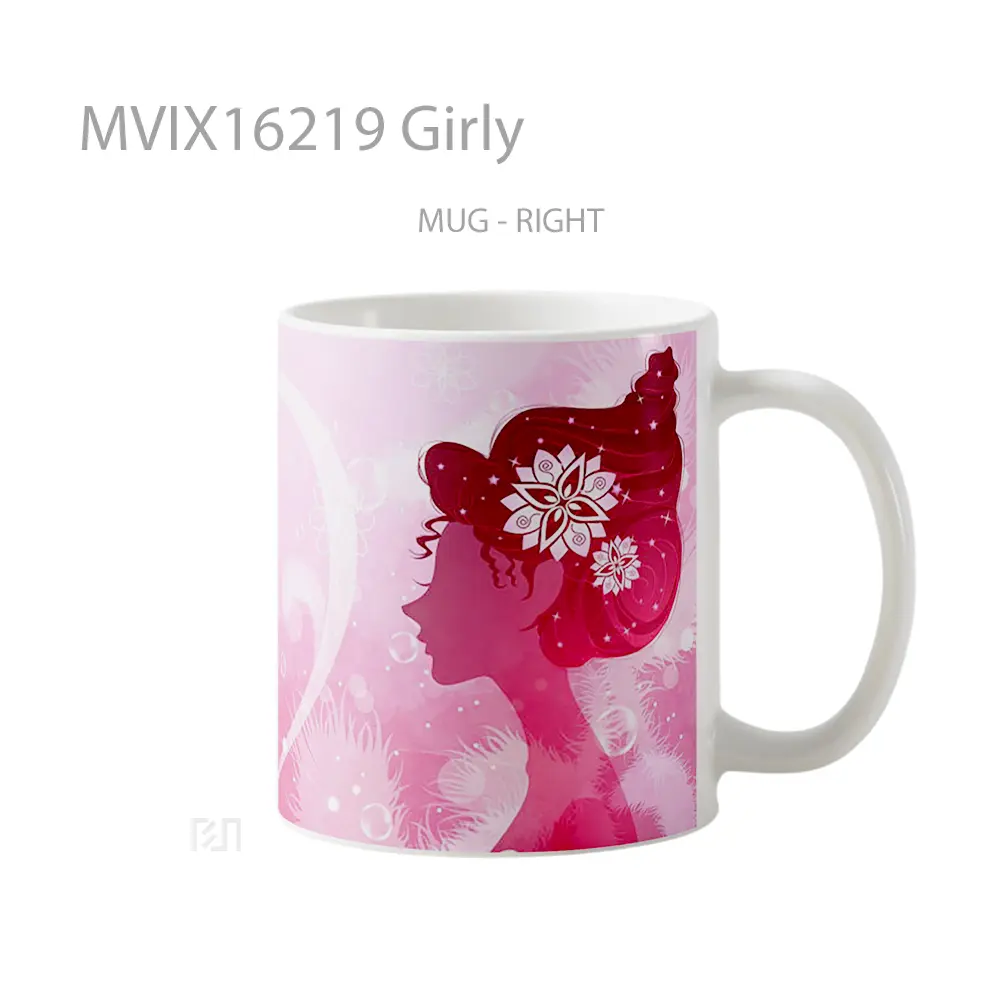 Mug Girly Full Wrap Lanscape - All-side / Desain