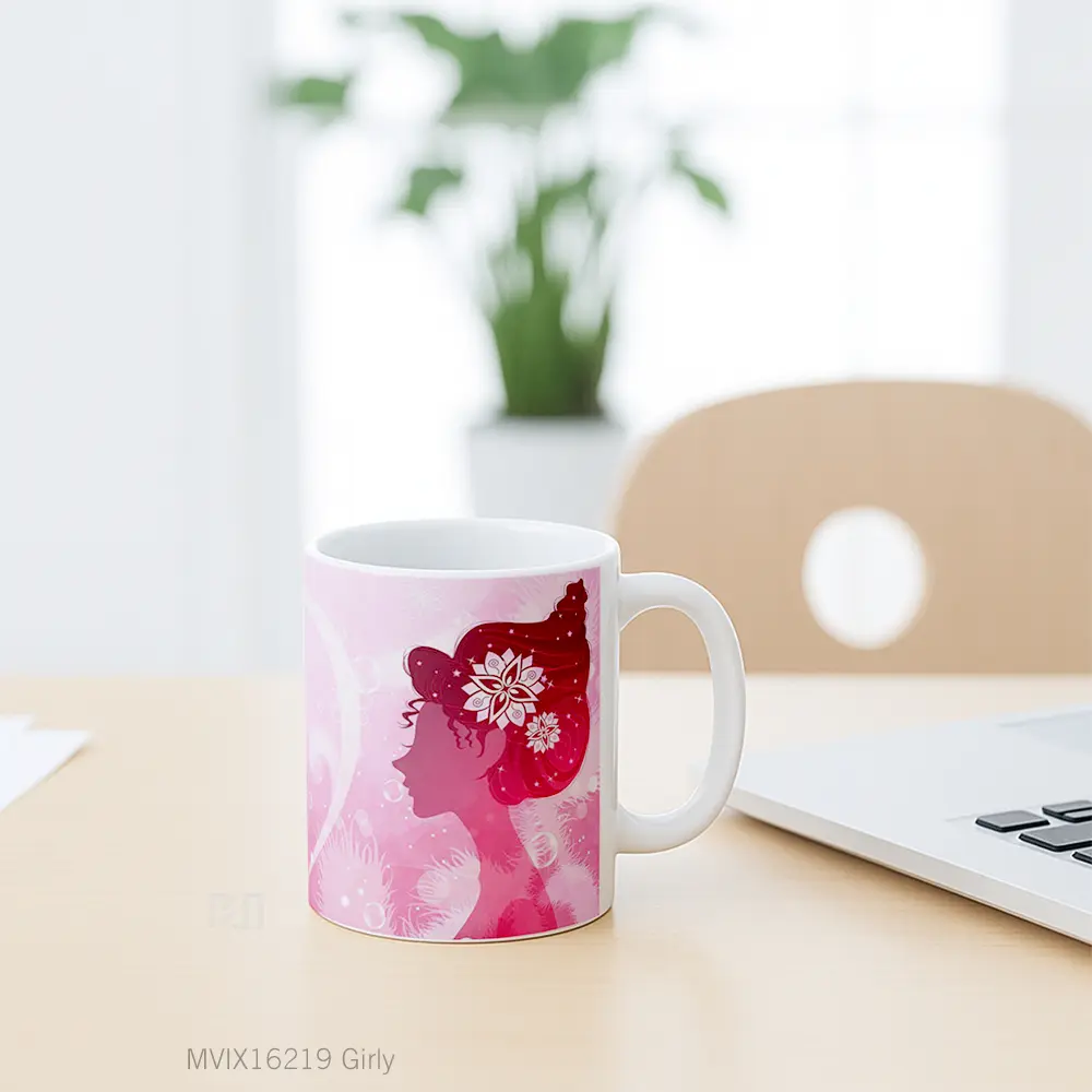 Mug Girly Full Wrap Lanscape - All-side / Desain