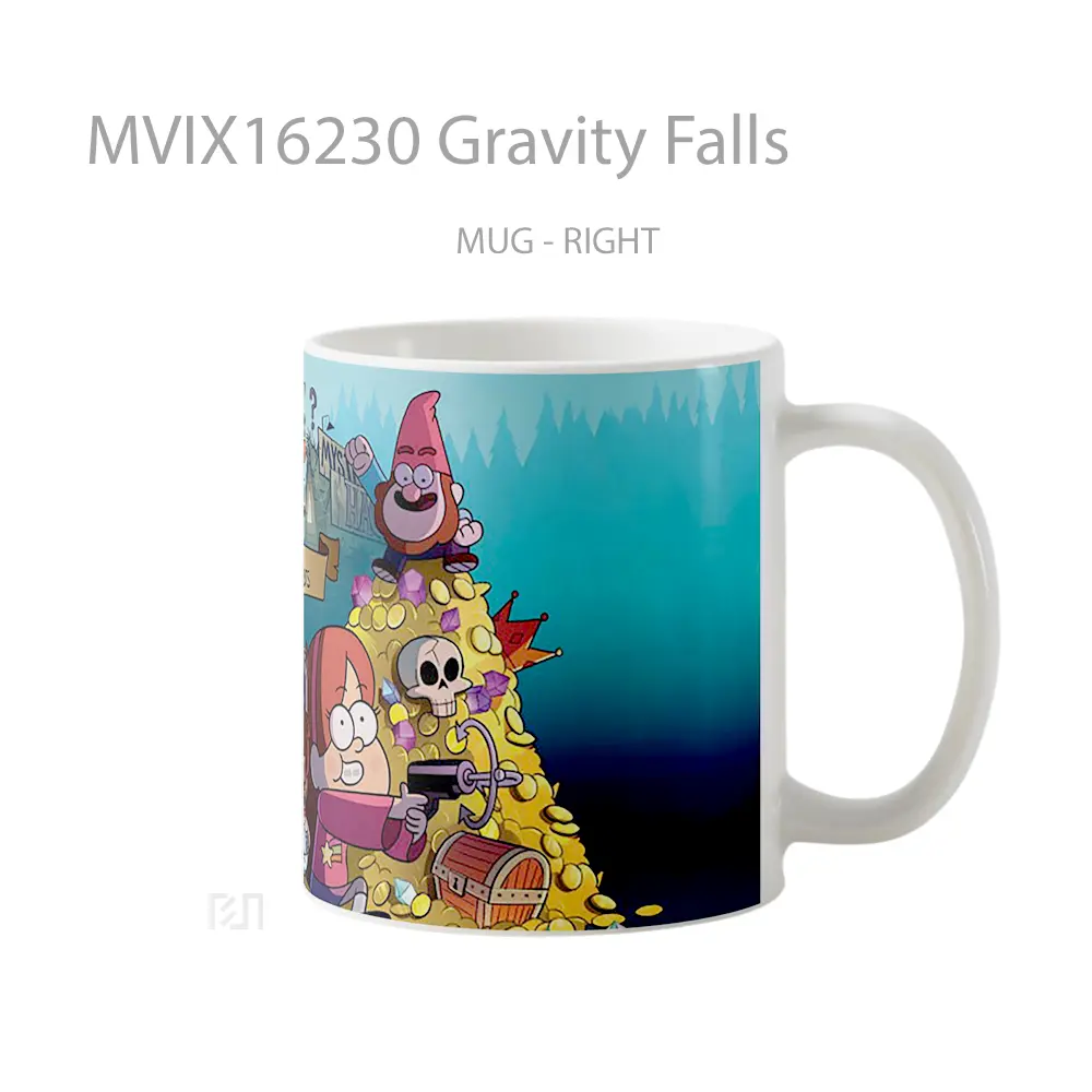 Mug Gravity Falls Full Wrap Lanscape - All-side / Desain