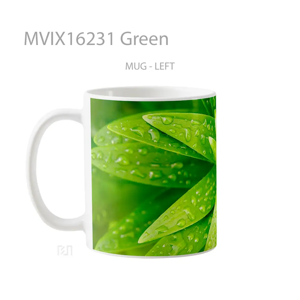 Mug Green Full Wrap Lanscape - All-side / Desain