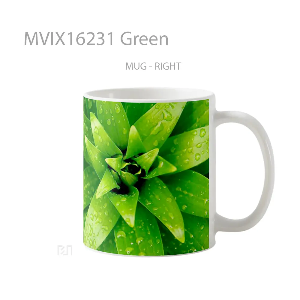 Mug Green Full Wrap Lanscape - All-side / Desain