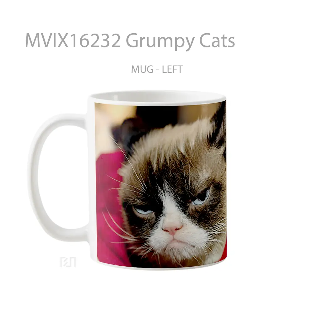 Mug Grumpy Cats Full Wrap Lanscape - All-side / Desain