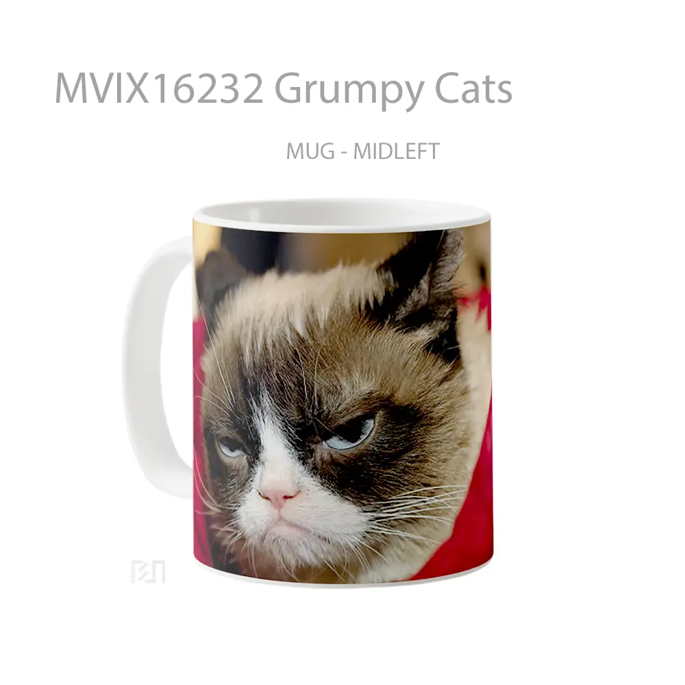 Mug Grumpy Cats Full Wrap Lanscape - All-side / Desain