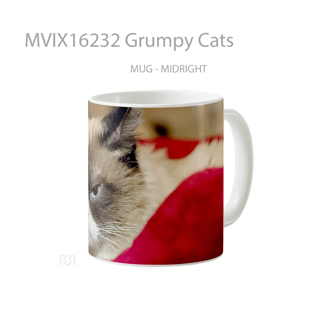 Mug Grumpy Cats Full Wrap Lanscape - All-side / Desain