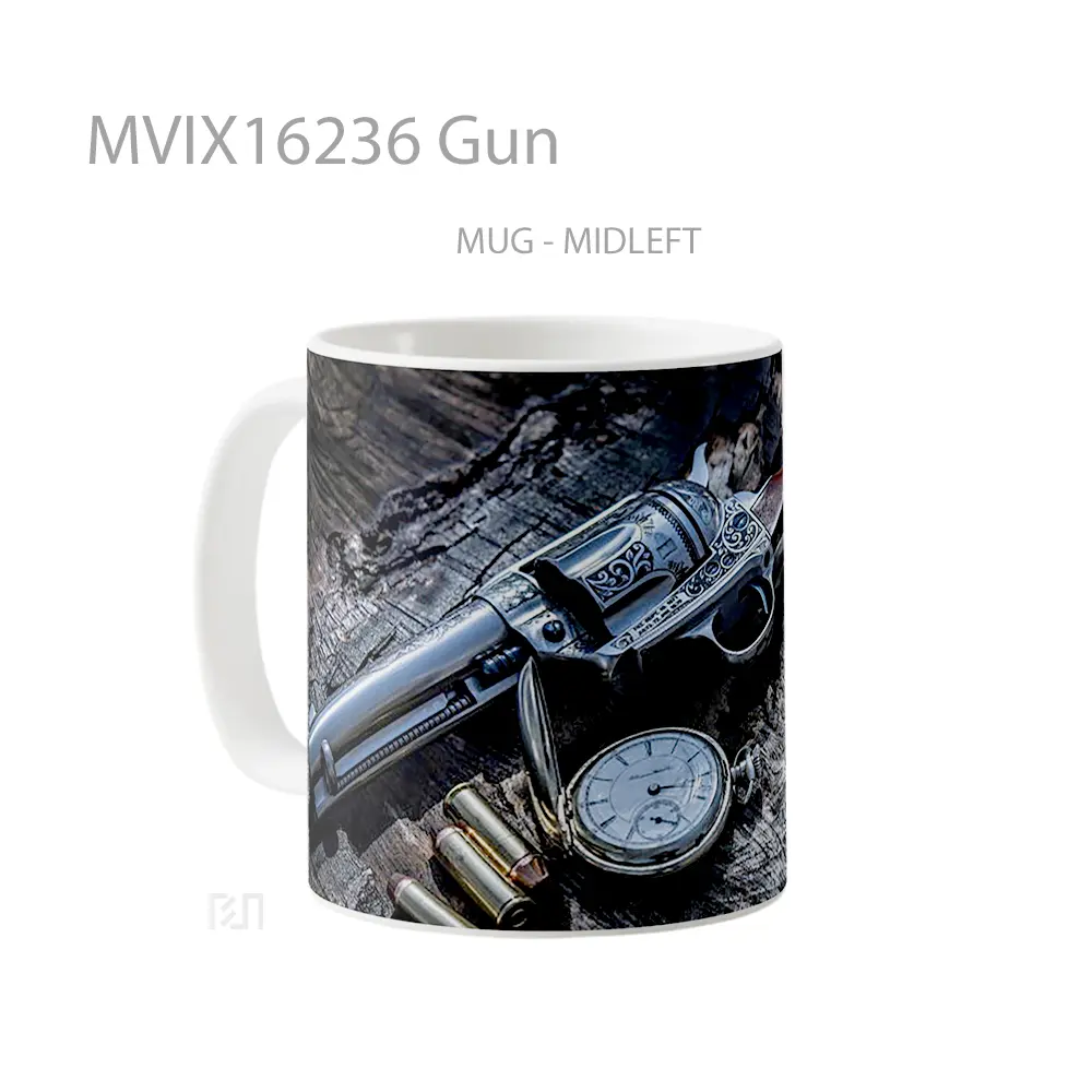 Mug Gun Full Wrap Lanscape - All-side / Desain