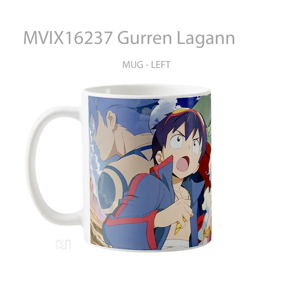Mug Gurren Lagann Full Wrap Lanscape - All-side / Desain