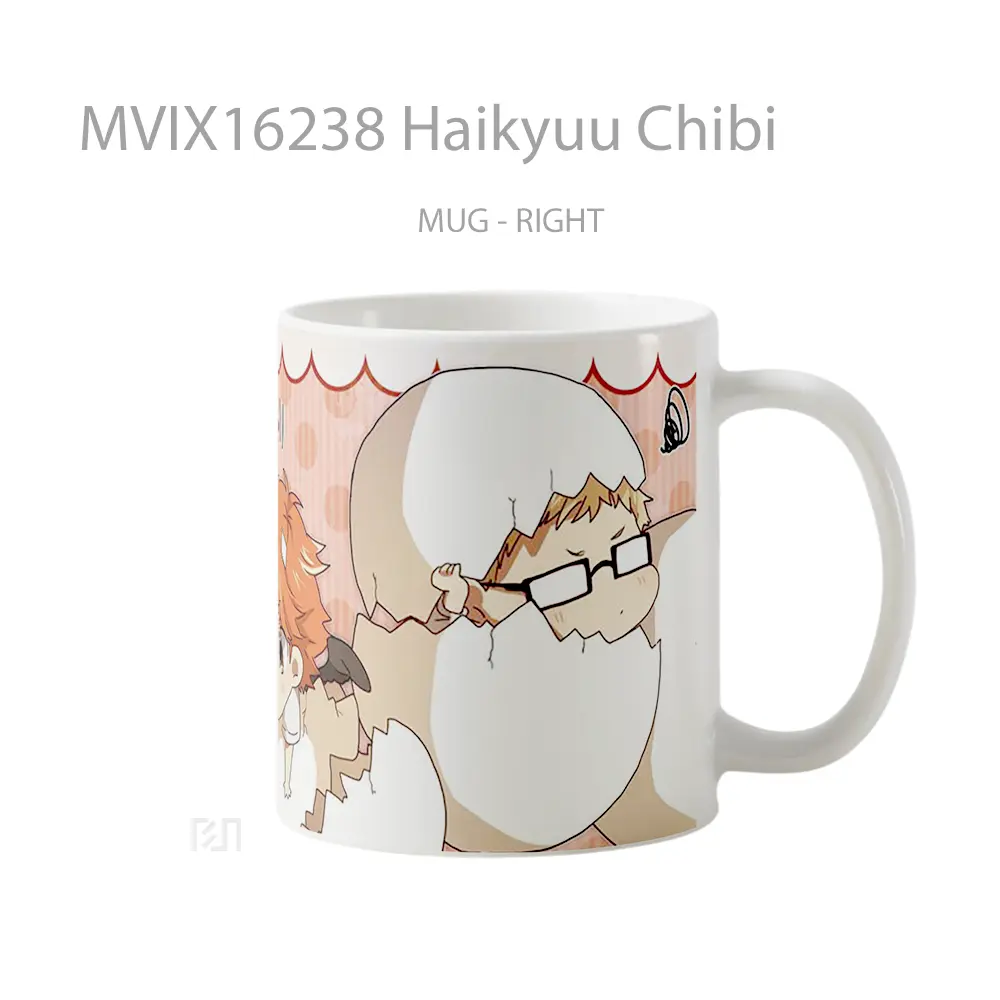 Mug Haikyuu Chibi Full Wrap Lanscape - All-side / Desain