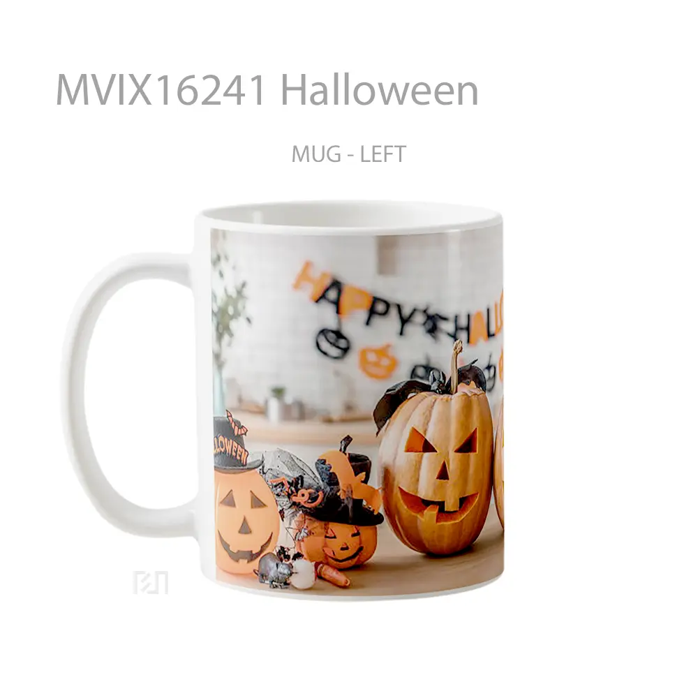 Mug Halloween Full Wrap Lanscape - All-side / Desain