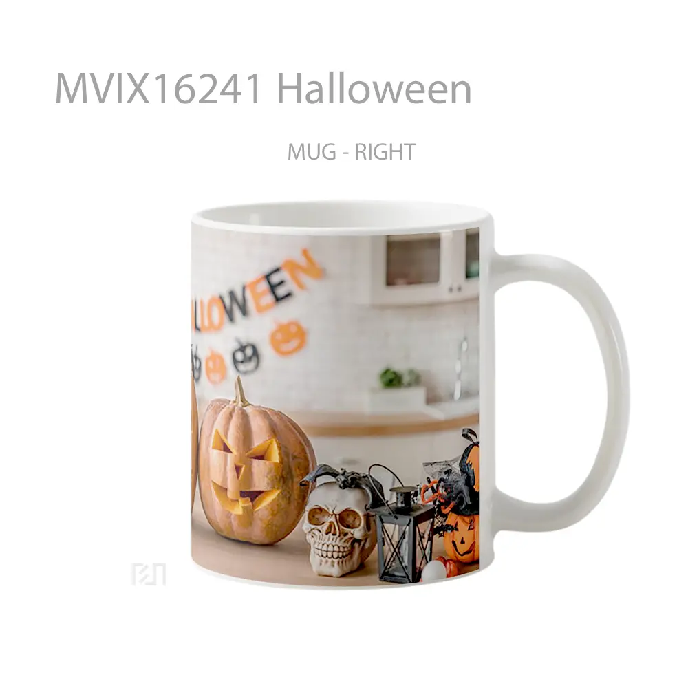 Mug Halloween Full Wrap Lanscape - All-side / Desain