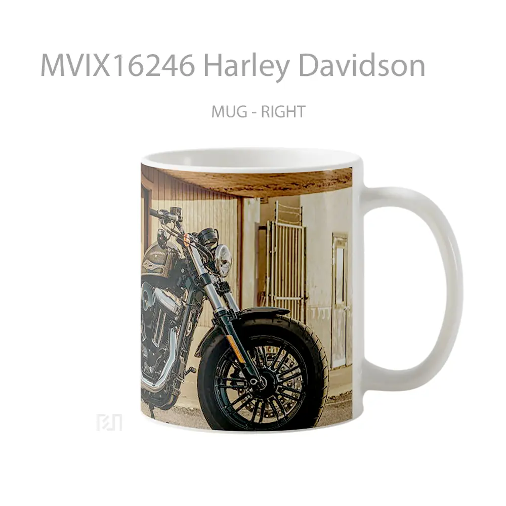 Mug Harley Davidson Full Wrap Lanscape - All-side / Desain