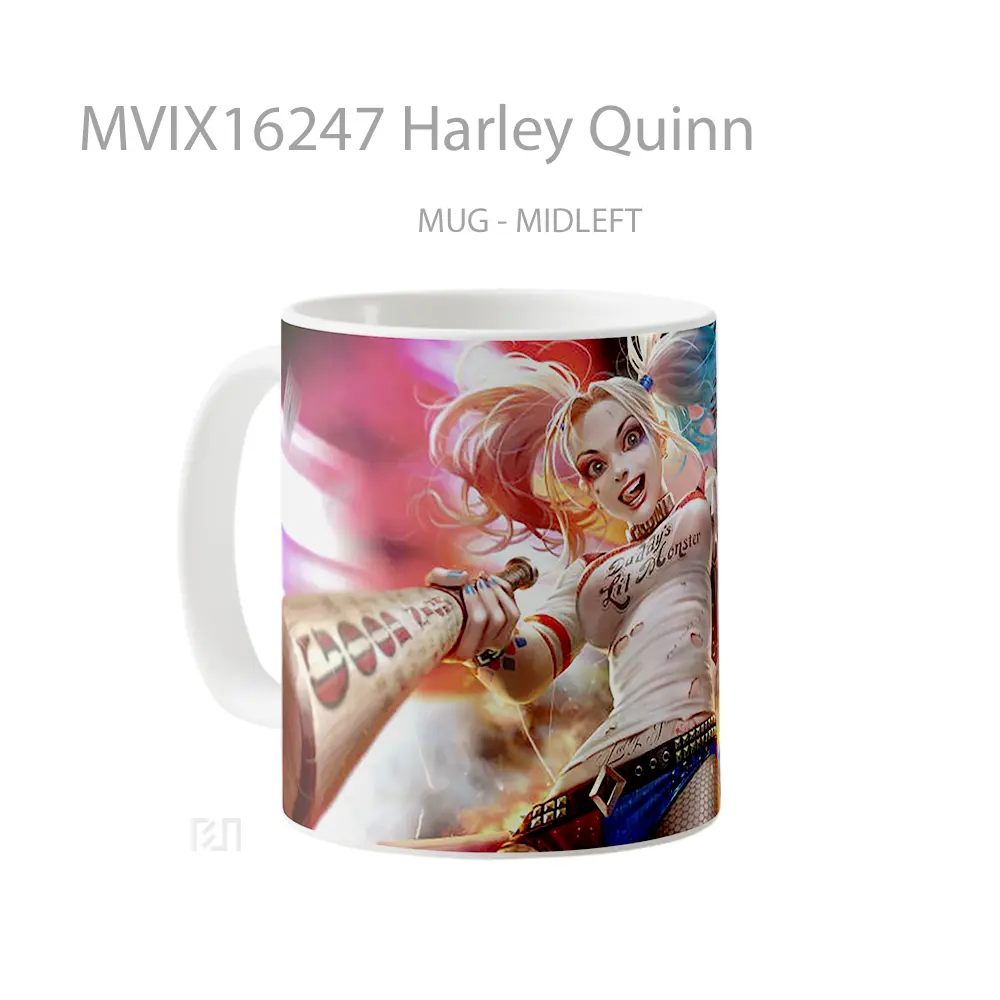 Mug Harley Quinn Full Wrap Lanscape - All-side / Desain