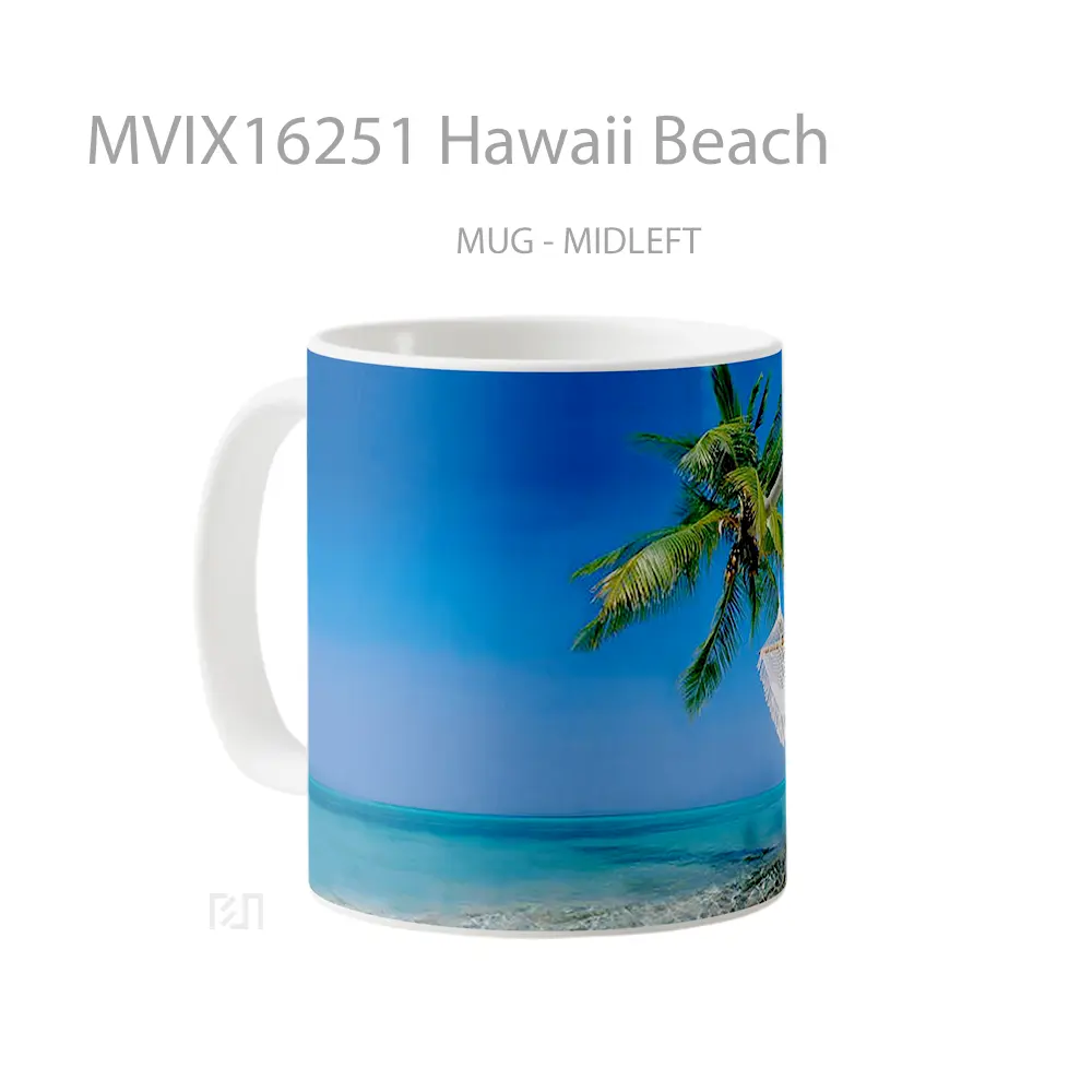 Mug Hawaii Beach Full Wrap Lanscape - All-side / Desain