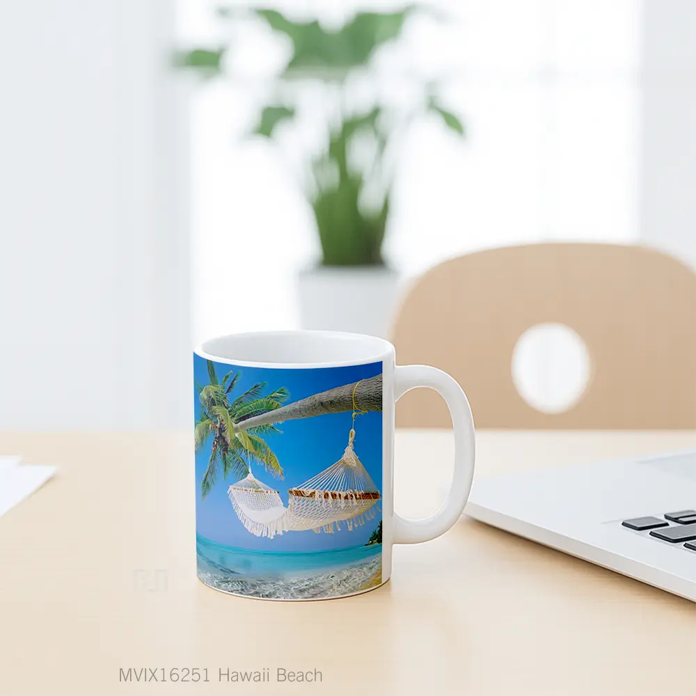 Mug Hawaii Beach Full Wrap Lanscape - All-side / Desain