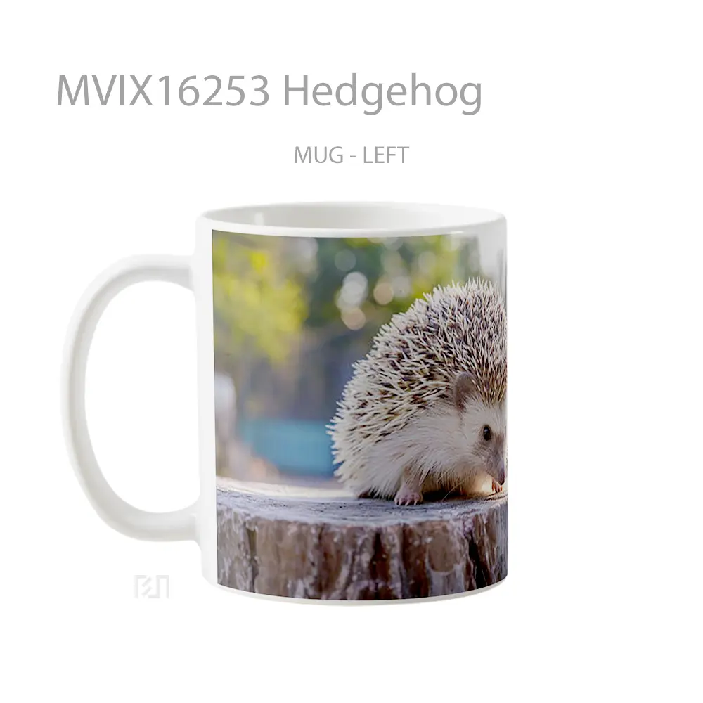 Mug Hedgehog Full Wrap Lanscape - All-side / Desain
