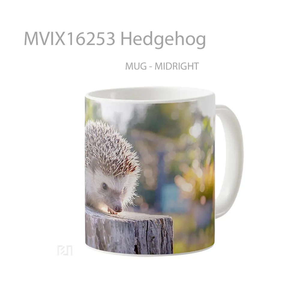 Mug Hedgehog Full Wrap Lanscape - All-side / Desain