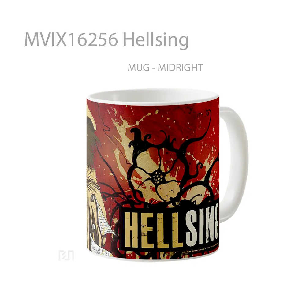 Mug Hellsing Full Wrap Lanscape - All-side / Desain