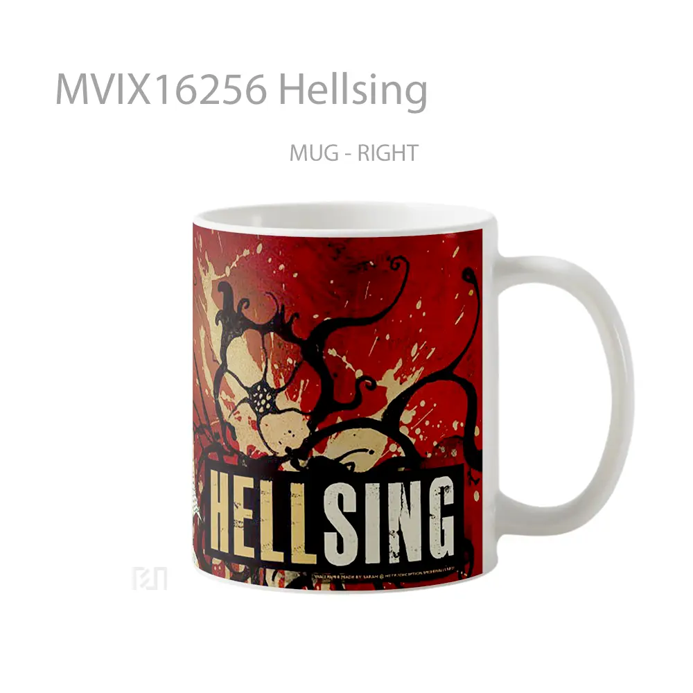Mug Hellsing Full Wrap Lanscape - All-side / Desain