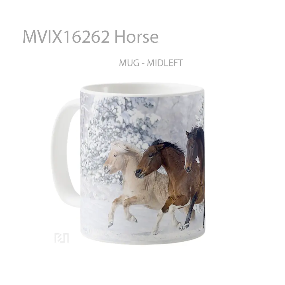 Mug Horse Full Wrap Lanscape - All-side / Desain
