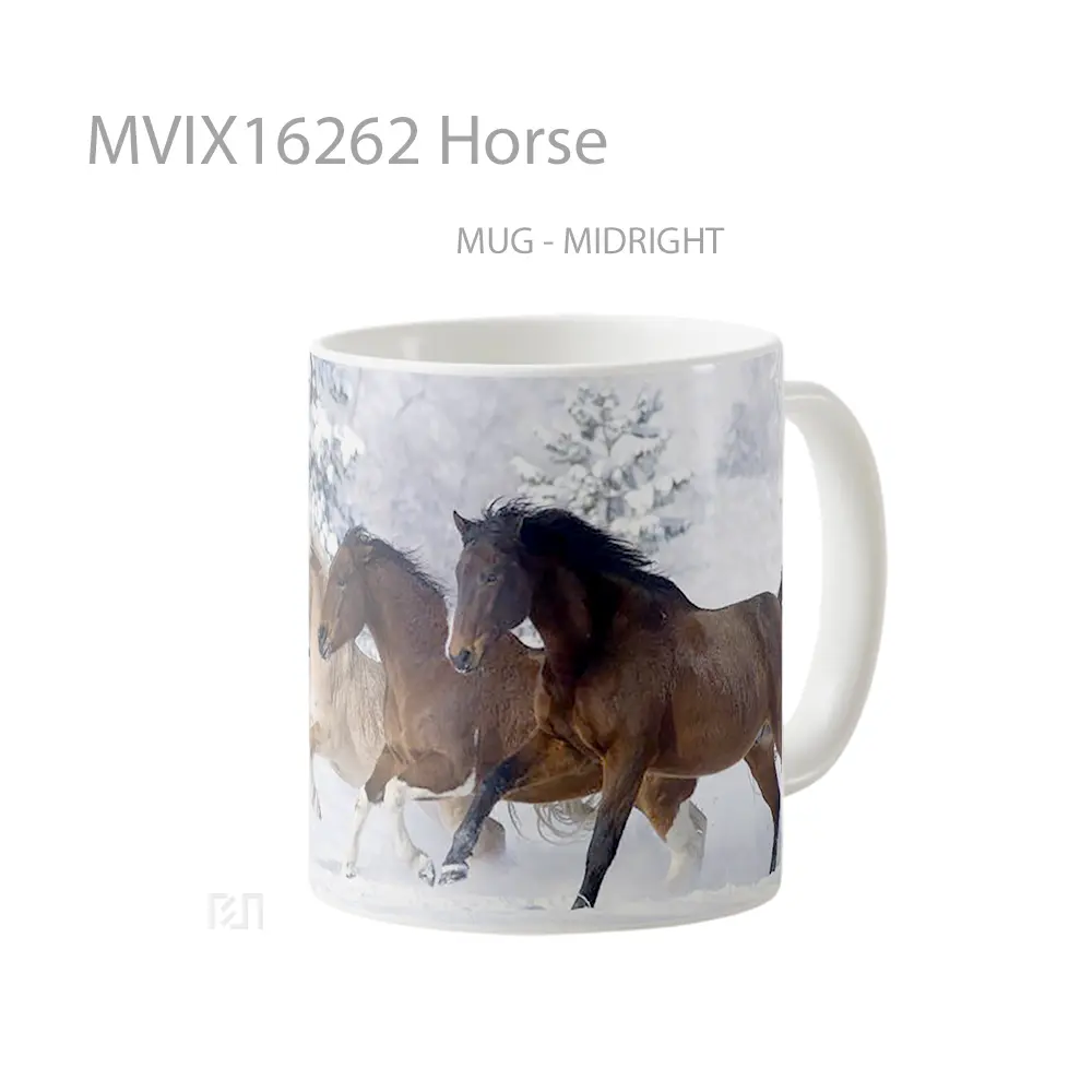 Mug Horse Full Wrap Lanscape - All-side / Desain