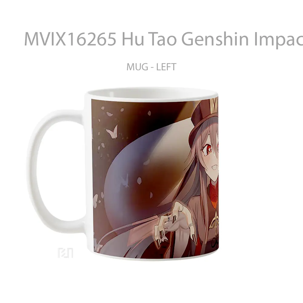 Mug Hu Tao Genshin Impact Full Wrap Lanscape - All-side / Desain