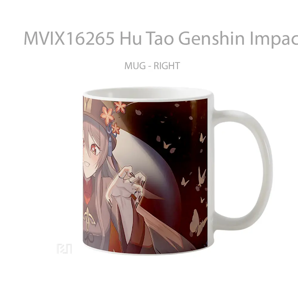 Mug Hu Tao Genshin Impact Full Wrap Lanscape - All-side / Desain