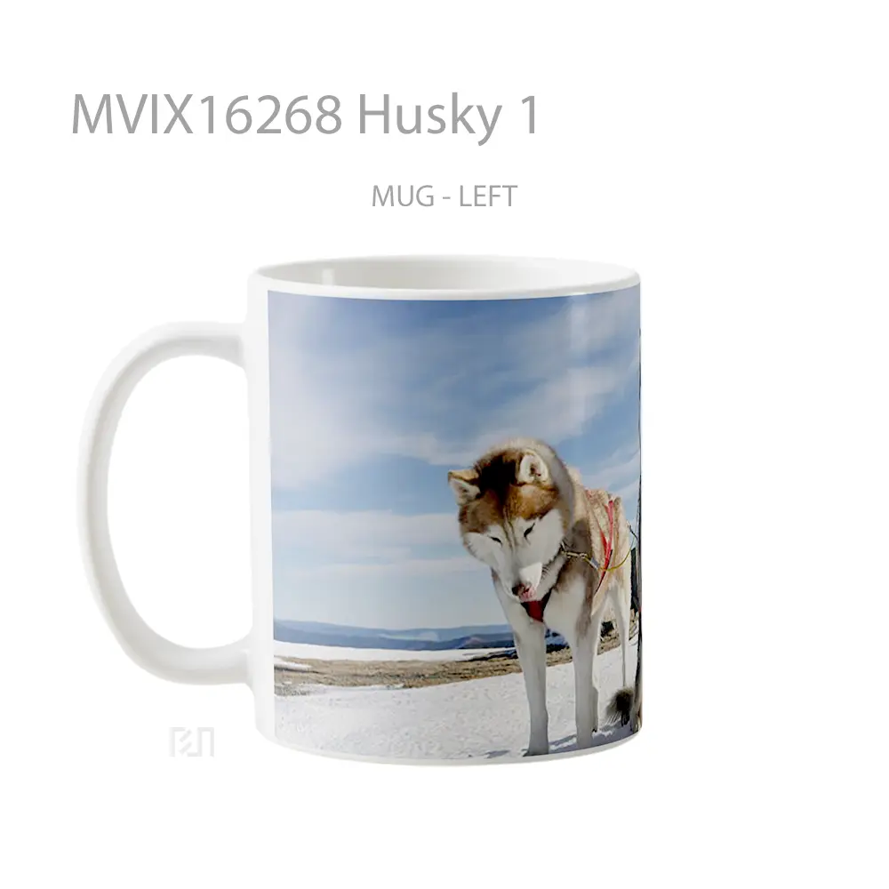 Mug Husky 1 Full Wrap Lanscape - All-side / Desain