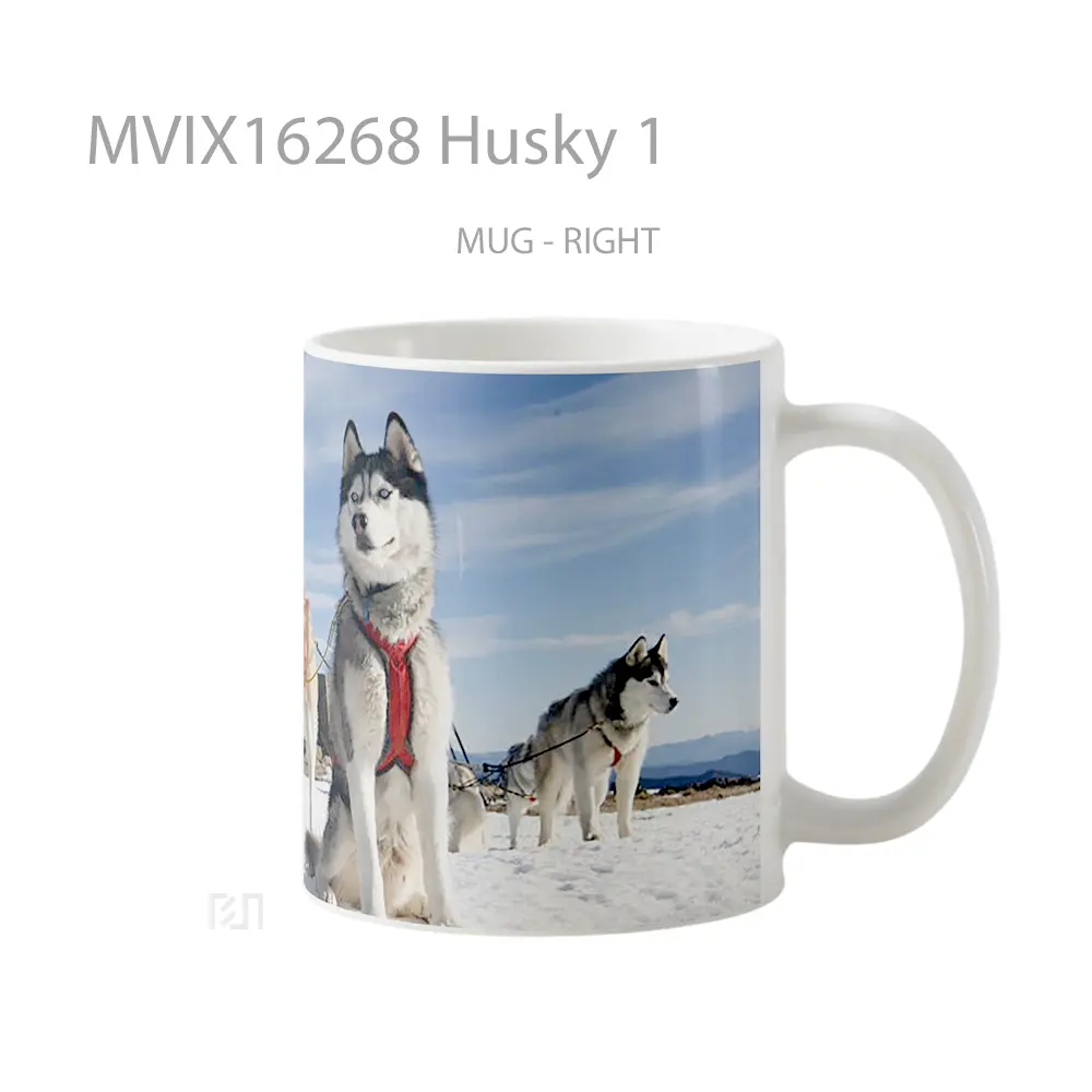 Mug Husky 1 Full Wrap Lanscape - All-side / Desain