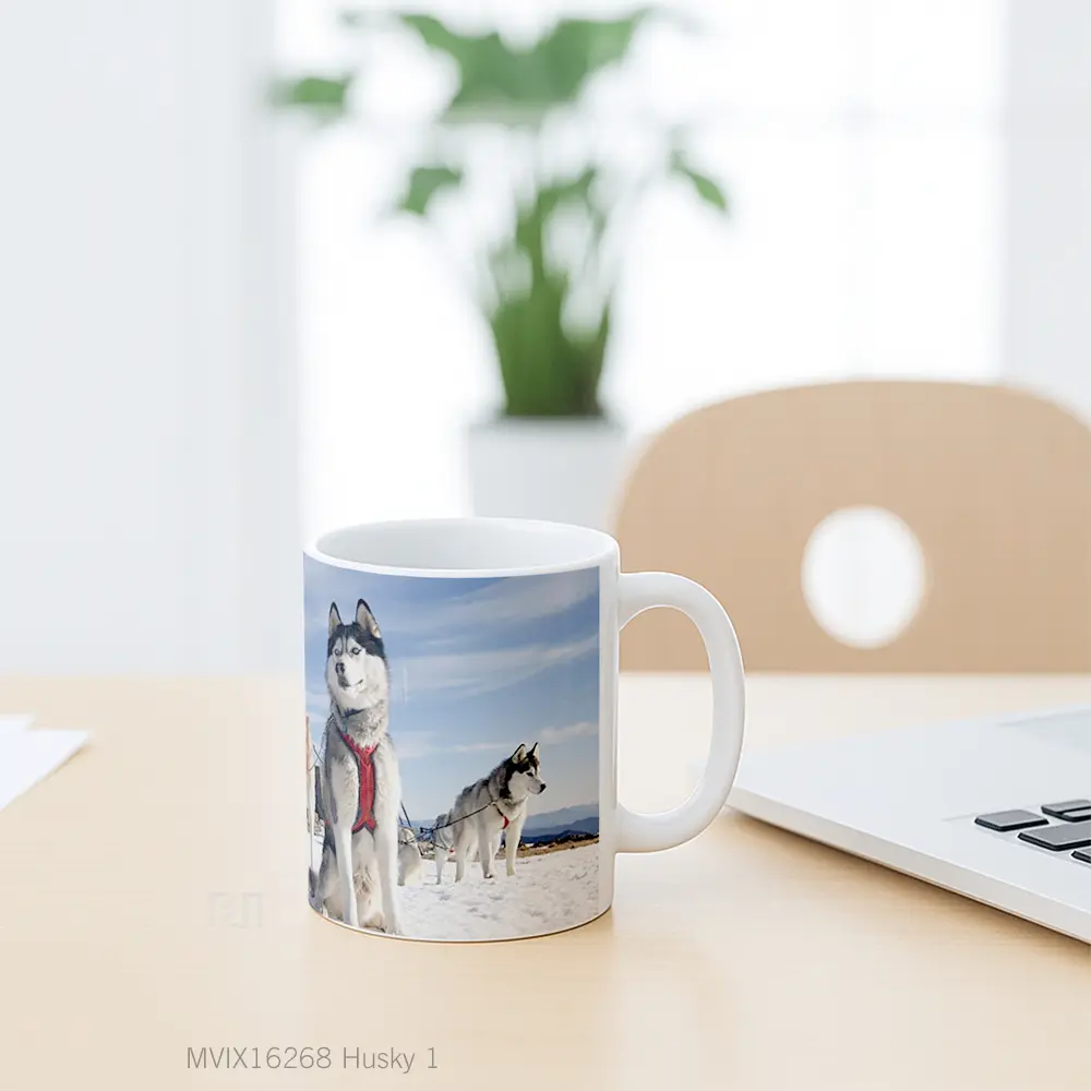 Mug Husky 1 Full Wrap Lanscape - All-side / Desain