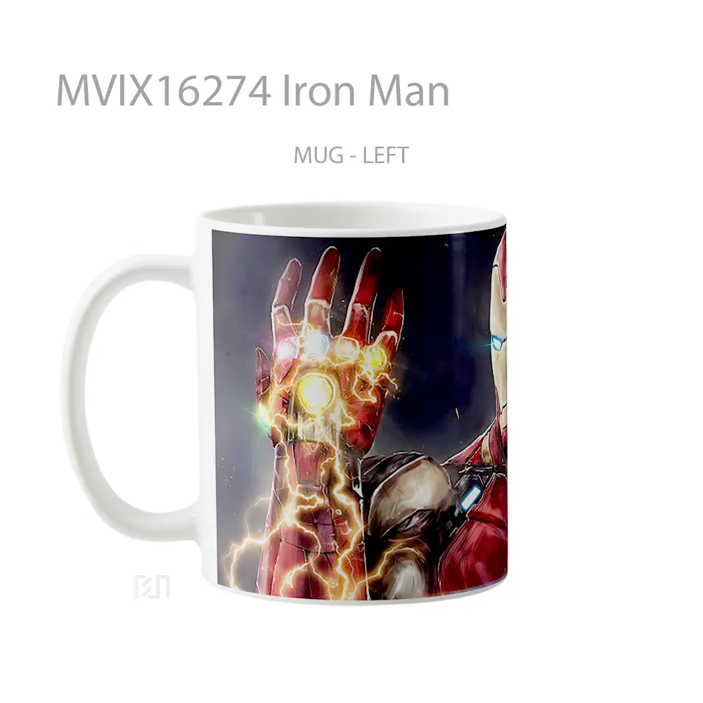 Mug Iron Man Full Wrap Lanscape - All-side / Desain