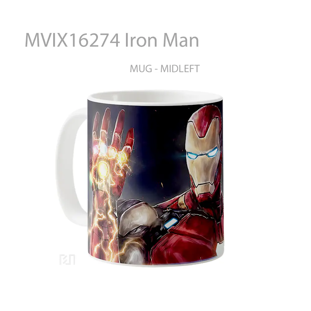 Mug Iron Man Full Wrap Lanscape - All-side / Desain