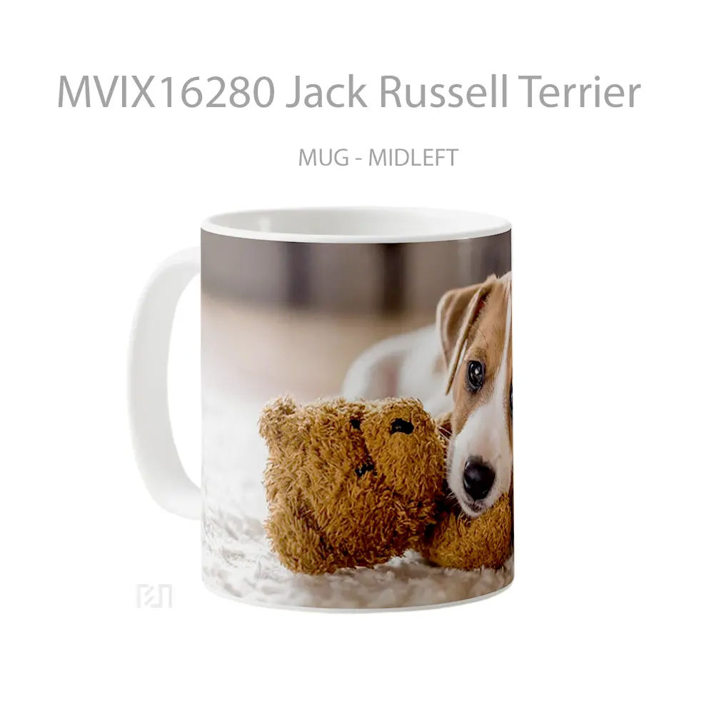 Mug Jack Russell Terrier Full Wrap Lanscape - All-side / Desain