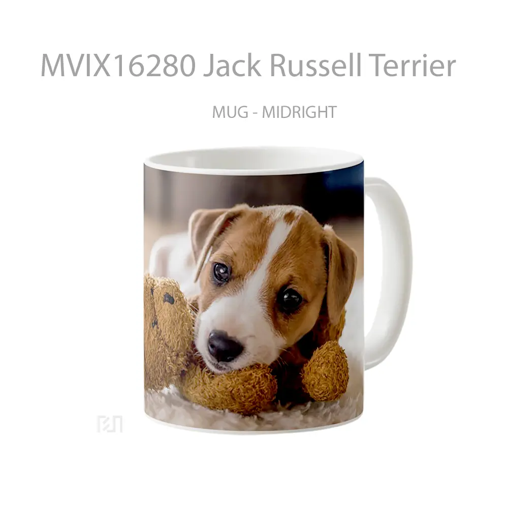 Mug Jack Russell Terrier Full Wrap Lanscape - All-side / Desain