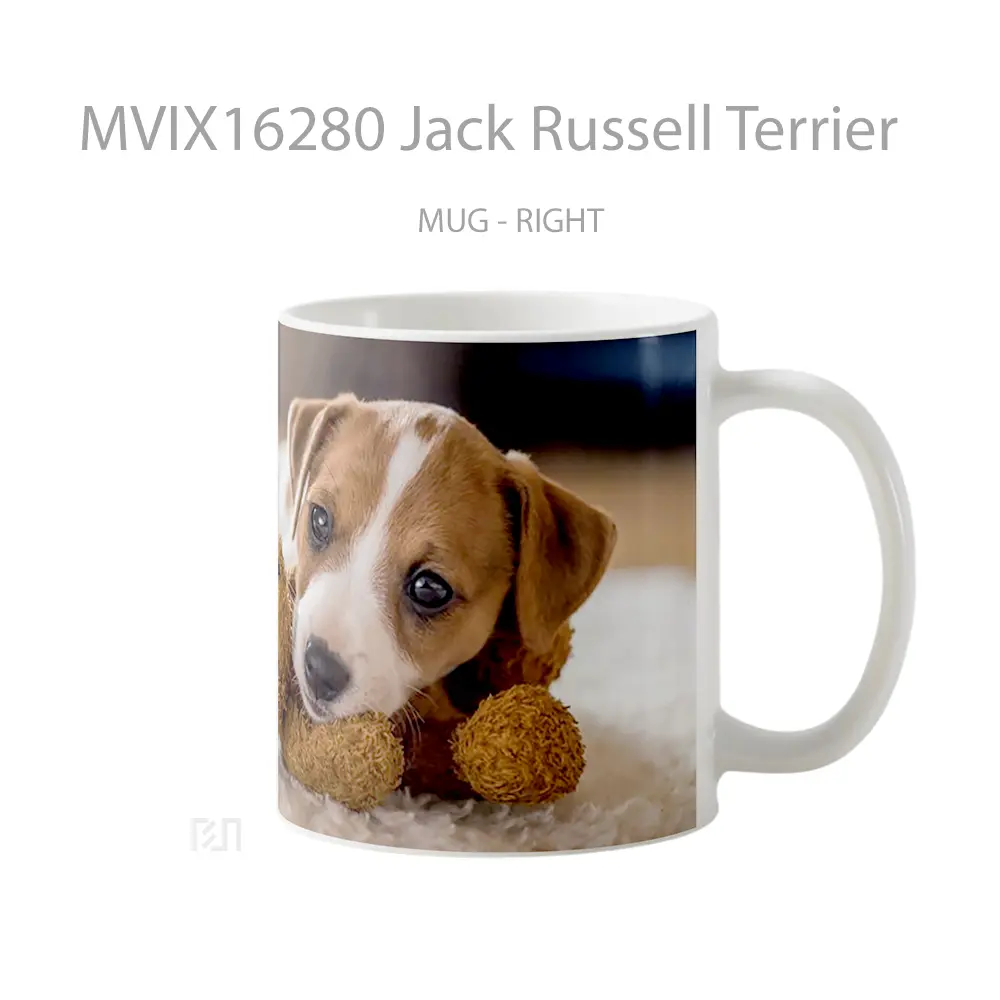 Mug Jack Russell Terrier Full Wrap Lanscape - All-side / Desain