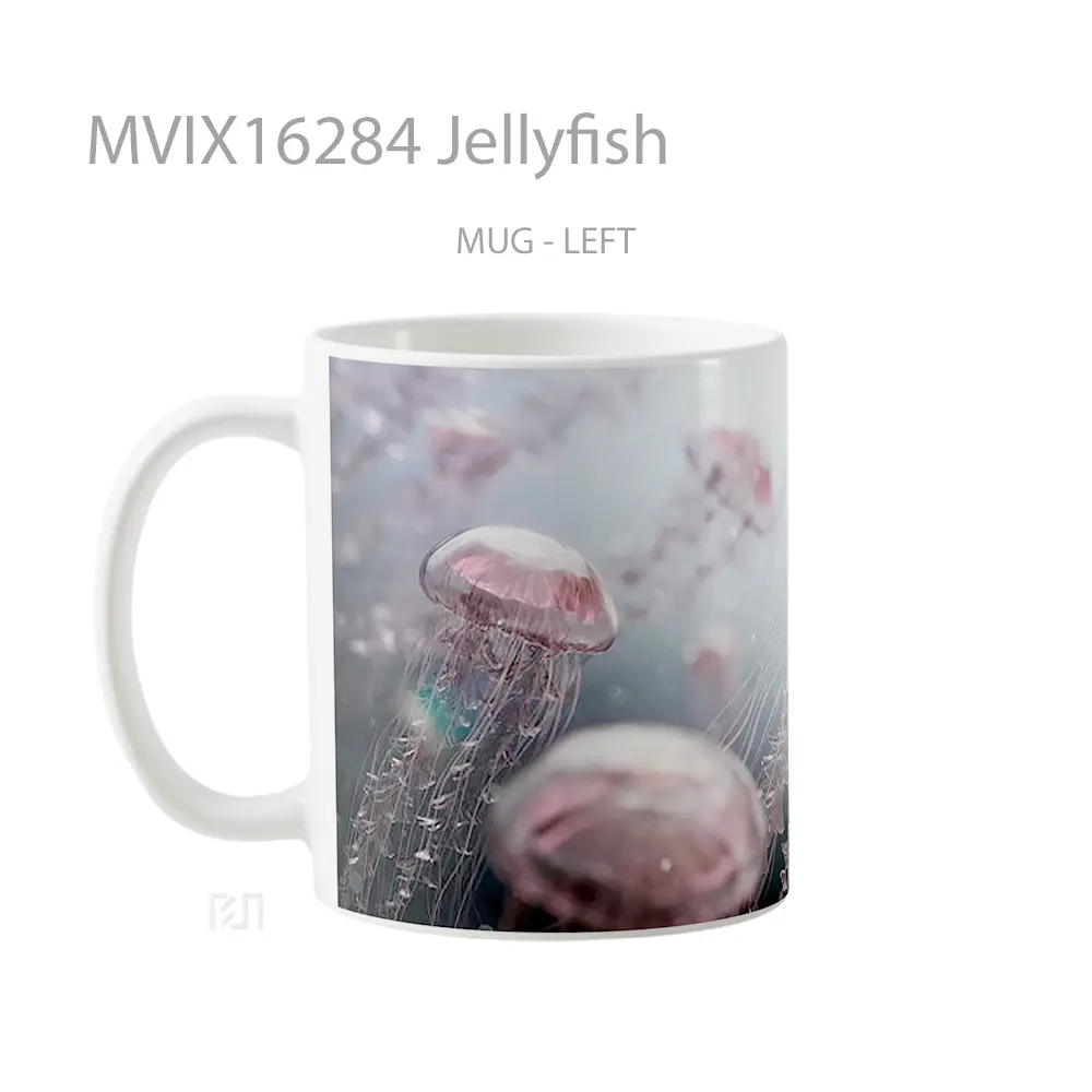 Mug Jellyfish Full Wrap Lanscape - All-side / Desain
