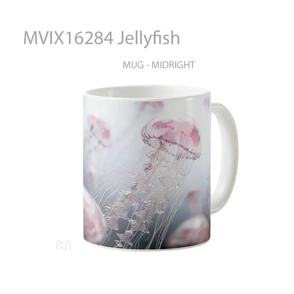 Mug Jellyfish Full Wrap Lanscape - All-side / Desain