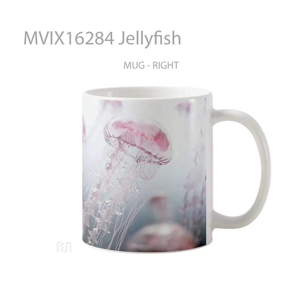 Mug Jellyfish Full Wrap Lanscape - All-side / Desain