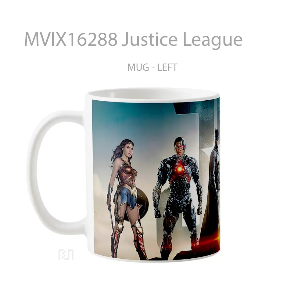 Mug Justice League Full Wrap Lanscape - All-side / Desain