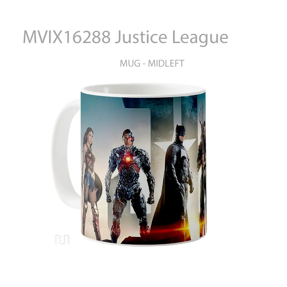 Mug Justice League Full Wrap Lanscape - All-side / Desain