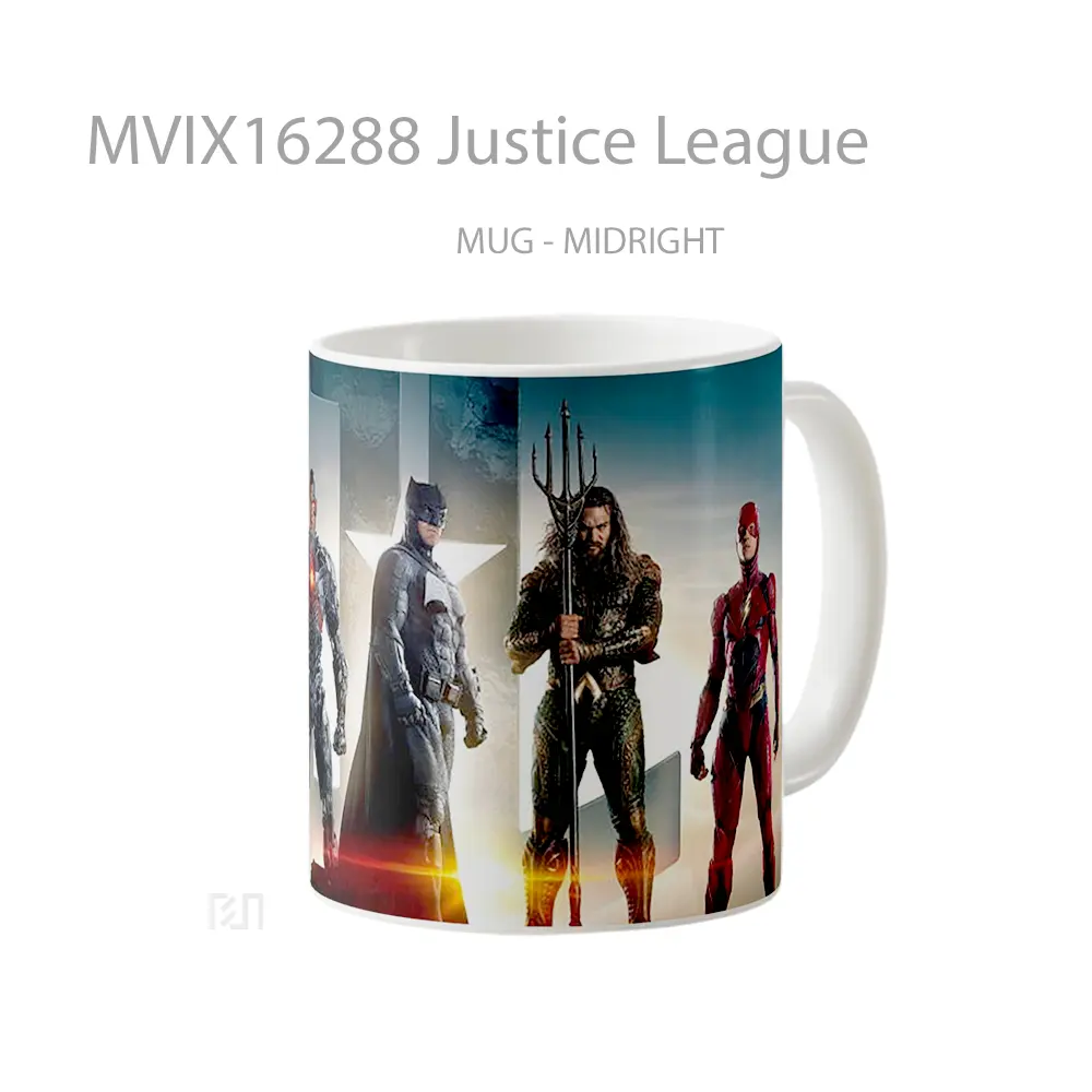 Mug Justice League Full Wrap Lanscape - All-side / Desain