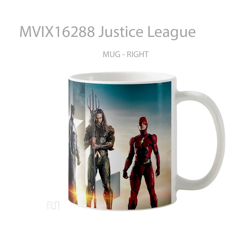 Mug Justice League Full Wrap Lanscape - All-side / Desain