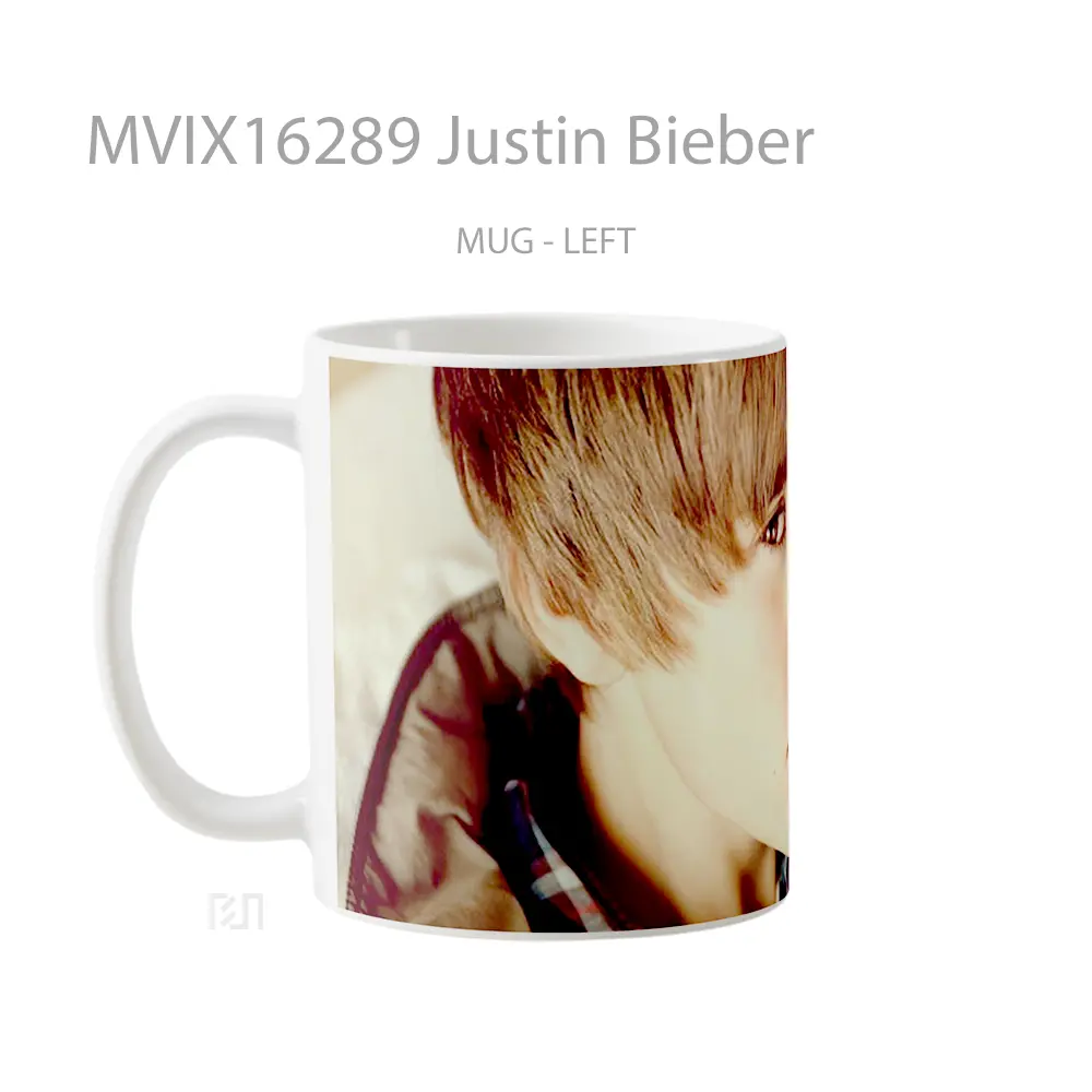 Mug Justin Bieber Full Wrap Lanscape - All-side / Desain