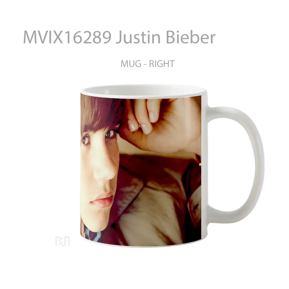 Mug Justin Bieber Full Wrap Lanscape - All-side / Desain