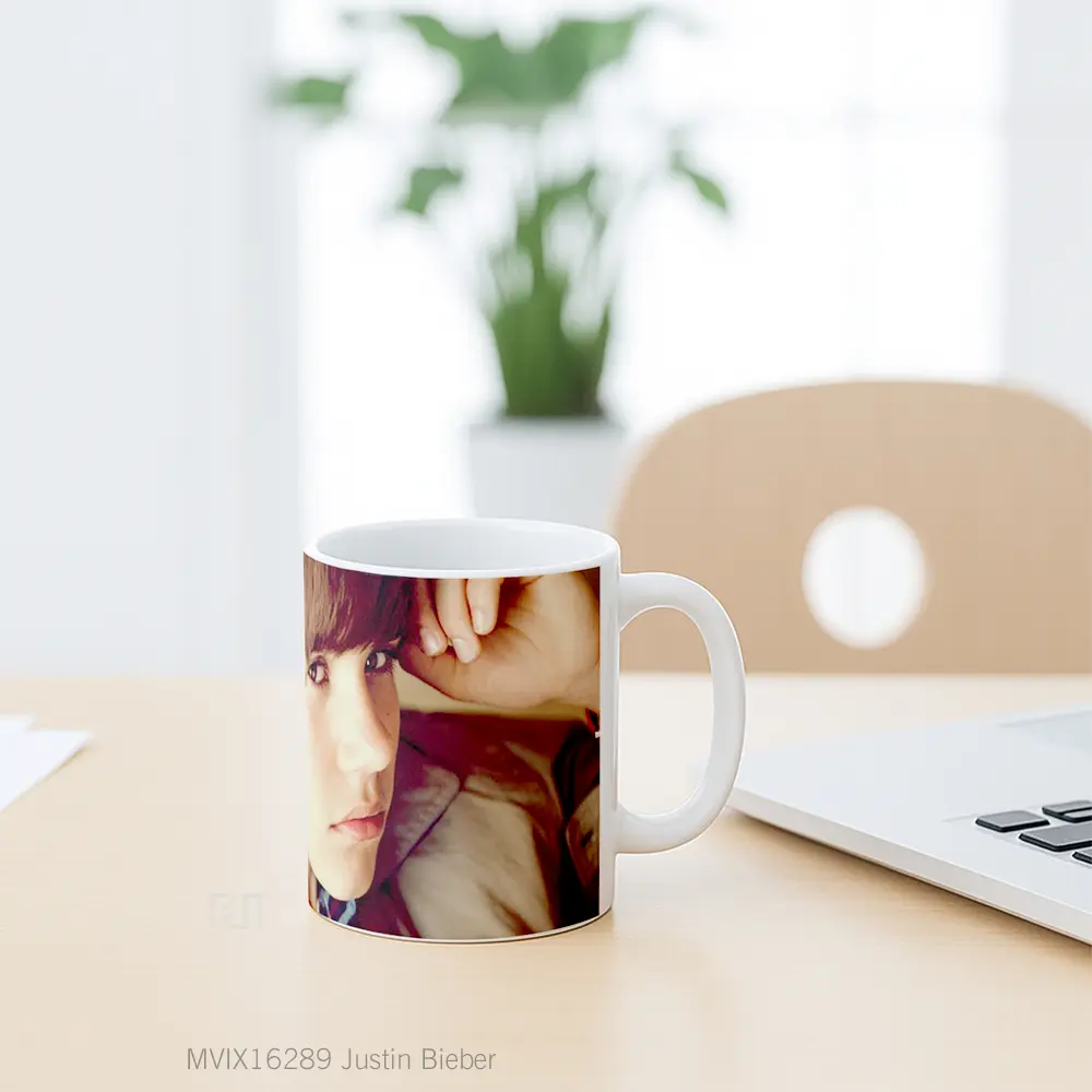 Mug Justin Bieber Full Wrap Lanscape - All-side / Desain
